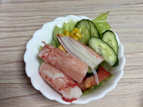 きゅうりコーンカニサラダ